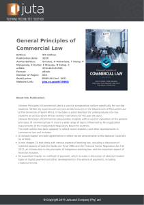 Commercial Law Principles: Textbook for Non-Law Students