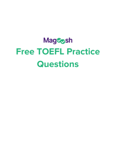 Free TOEFL Practice Questions | Magoosh