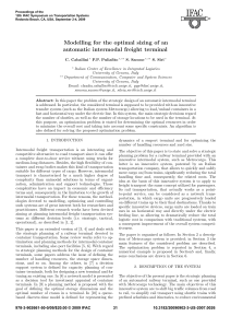 Intermodal Freight Terminal Optimal Sizing: A Modeling Approach