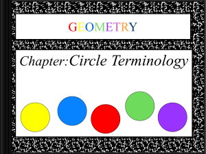 Circle Terminology: Geometry Presentation