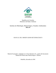 Manual del Observador Meteorológico - IDEAM