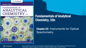 Optical Spectrometry Instruments: Analytical Chemistry