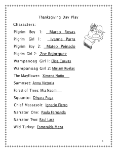 Thanksgiving Day Play Script for Elementary School