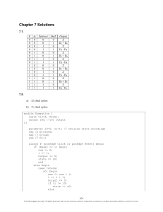 Digital Logic Design: Chapter 7 Solutions