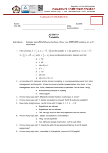 Probability Activity for Engineering Students