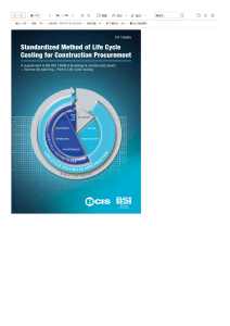 Life Cycle Costing for Construction Procurement Standard