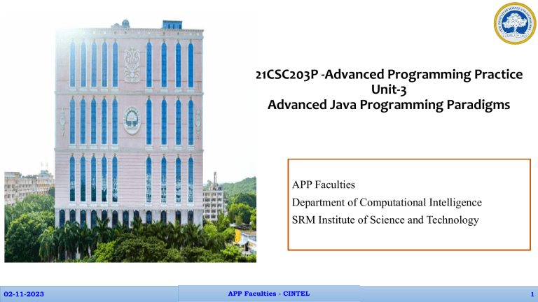 Advanced Java Programming Paradigms Presentation