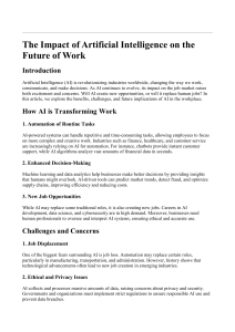 AI's Impact on the Future of Work: Opportunities & Challenges