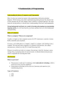 Programming Fundamentals: Computer Basics & Languages