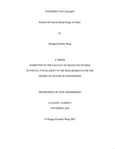 Reinforced Concrete Beam Shear Design Thesis