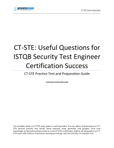 CT-STE Exam Questions: ISTQB Security Test Engineer Prep