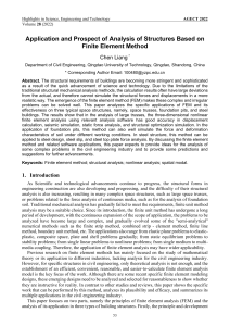 FEM Analysis of Structures: Applications & Prospects