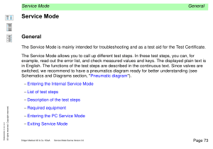 Savina Ventilator Service Mode Manual