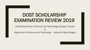 DOST Scholarship Exam Review: Verbal Reasoning Practice