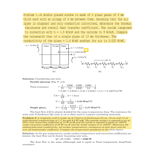 Heat Transfer Problems: Composite Walls & Glazing Solutions