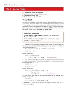 Vector Fields: Analysis, Conservative Fields, Curl, Divergence