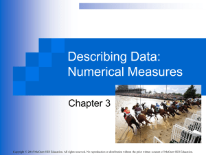 Describing Data: Numerical Measures - Statistics Presentation