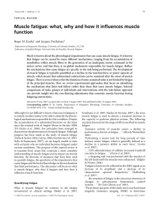 Muscle Fatigue: What, Why & How It Influences Function