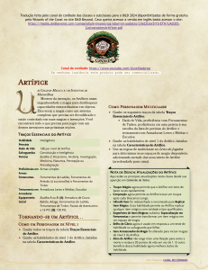 Guia da Classe Artífice D&D 2024