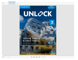 Unlock 3: Listening, Speaking & Critical Thinking