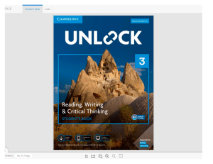 Unlock 3: Reading, Writing & Critical Thinking - Student's Book