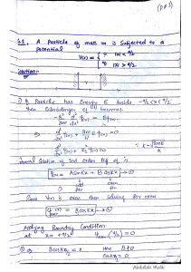 Quantum Mechanics: Particle in a Potential Well