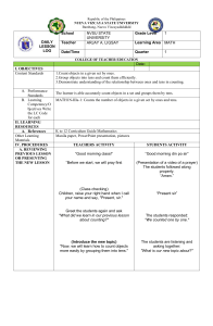 1st Grade Math: Counting by Ones and Tens Lesson Log