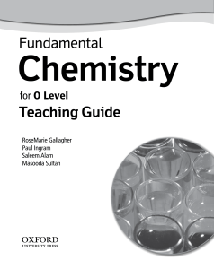 O Level Chemistry Teaching Guide