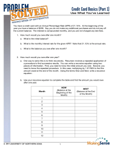 Credit Card Basics: APR, EAR, and Interest Calculation