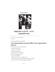 Observational Research Methods: Case Studies & Surveys