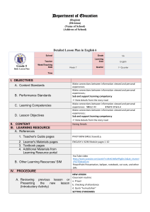 English 6 Lesson Plan: Noting Details & Connections