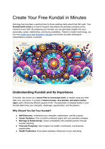 Create Your Free Kundali: Vedic Astrology Guide