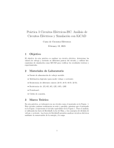 Práctica de Laboratorio: Análisis de Circuitos Eléctricos con KiCAD