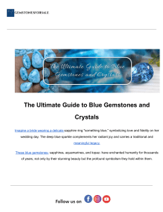 Blue Gemstones & Crystals: The Ultimate Guide