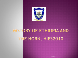 History of Ethiopia and the Horn: An Overview