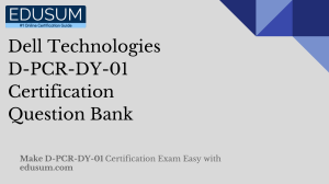 Dell D-PCR-DY-01 Certification Question Bank