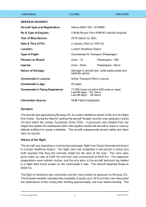 AAIB Bulletin: Airbus A350-1041 Tailstrike Incident at Heathrow