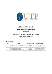 Gmail Data Communication & Network Protocols Assignment