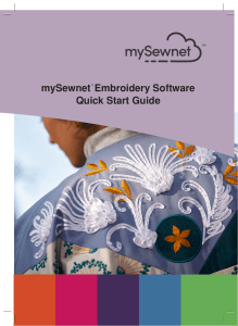 mySewnet Embroidery Software Quick Start Guide