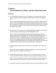 Money & Financial System Problems with Solutions
