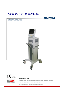 MV2000 Mekics Ventilator Service Manual