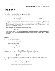 Electronic Materials Solutions: Permittivity & Polarizability