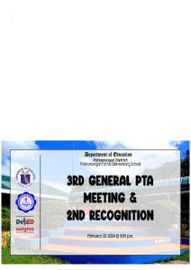 GPTA Meeting & Recognition Agenda - Patnanungan Norte ES