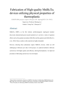 MnBi₂Te₄ Device Fabrication: Thermoplastic Properties