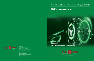 ICAB IT Governance Handbook for CA Professional Exams