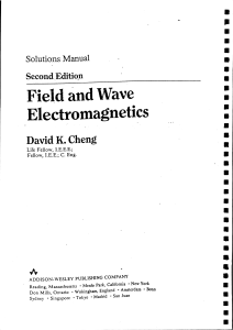 Field and Wave Electromagnetics Solutions Manual