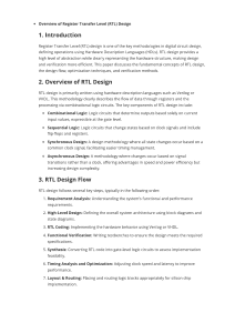 RTL Design: Overview, Flow, and Key Concepts