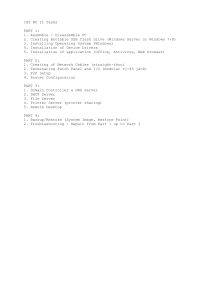 CSS NC II Tasks: PC, Networking, Server Configuration