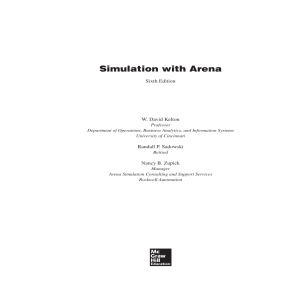 Simulation with Arena Textbook, 6th Edition
