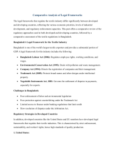 Textile Industry Legal Frameworks: A Comparative Analysis